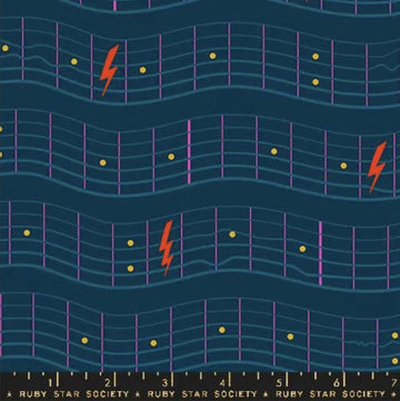 SALE Teddy & The Bears Music RS2105 Dark Teal - Moda Fabrics - Novelty Sheet Music - Quilting Cotton Fabric