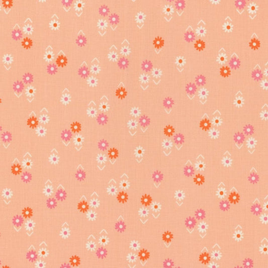 Juicy Small Floral RS0092 Peach - Moda Fabrics - Novelty Flowers - Quilting Cotton Fabric