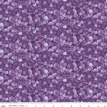 3-yard-cut - Hydrangeas in the Garden Allover Floral Purple Floral Fabric WIDEBACK 108" Wide - WB16839 - Riley Blake Quilting Cotton Fabric