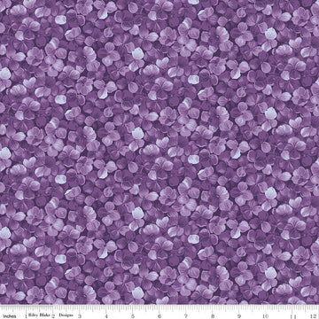 2yd 22" End of Bolt - SALE Hydrangeas in the Garden Allover Floral Purple Floral Fabric WIDEBACK 108" Wide WB16839 Riley Blake Cotton Fabric