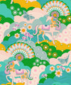 SALE Carousel Daydreamer RS0094 Turquoise - Moda Fabrics - Horses Novelty Vintage Retro - Ruby Star Society - Quilting Cotton Fabric
