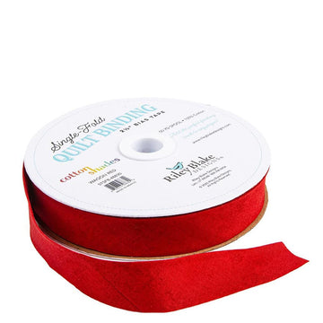 DEAL Single-Fold Quilt Binding Shade STSFB-48830 Wagon Red - Riley Blake Designs - 2 1/2" Bias Binding - by the yard