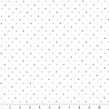 Fat Quarter End of Bolt - SALE Magic Dot 5230 Americana - Moda Fabrics - Polka Dots Dotted - Quilting Cotton Fabric