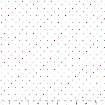 9" End of Bolt - SALE Magic Dot 5230 Americana - Moda Fabrics - Polka Dots Dotted - Quilting Cotton Fabric
