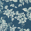 DEAL Sandalwood Camellia 44381 Indigo - Moda Fabrics - Floral Flowers Blossoms Petals Leaves Leaf - Quilting Cotton Fabric