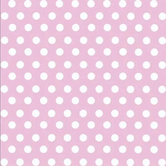 Baby Pink & White Medium Dots 3/4" - Riley Blake Designs - Light Polka Dots - Cotton Woven Quilt Fabric