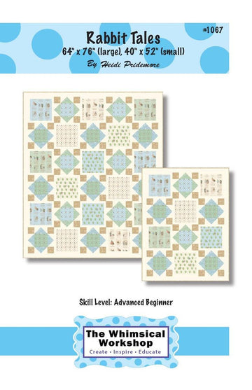 Rabbit Tales Quilt PATTERN P185 - The Whimsical Workshop - Riley Blake Designs - INSTRUCTIONS Only - Advanced Beginner - Multiple Sizes