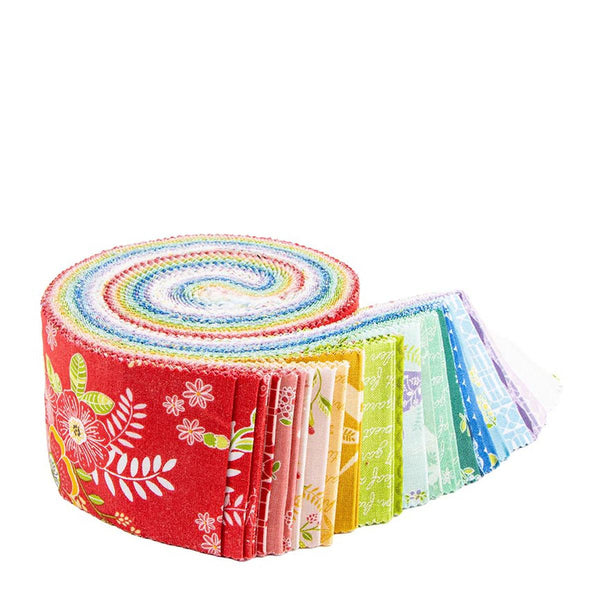 SALE Awakening 2.5 Inch Rolie Polie Jelly Roll RP-17100-40 - Riley Blake Design - 40 pieces Precut Pre cut - Quilting Cotton Fabric