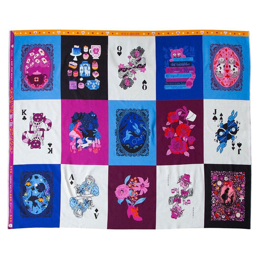Hello Alice Panel RS2120 Multi - Moda Fabrics - Ru- Star Society - Cards Playing Wonderland - Quilting Cotton Fabric