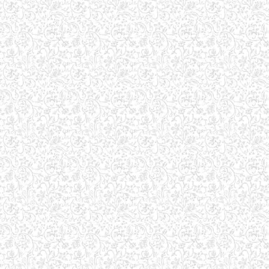 SALE Poultry In Motion Vine Scroll 30847 Gray K - QT Fabrics - Floral Flowers Vines Leaf - Quilting Cotton Fabric