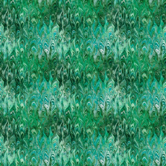 Eye of the Tiger Marble 30480 Green G - - QT Fabrics - Texture - Quilting Cotton Fabric