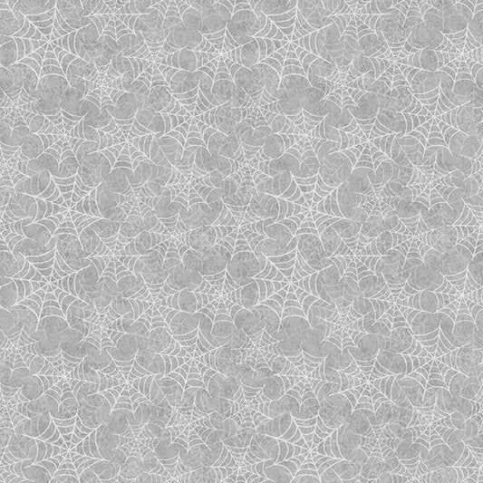 Jeepers Creepers Spiderwebs 31017 Gray K - QT Fabrics - Spider Webs Halloween Spooky Season - Quilting Cotton Fabric
