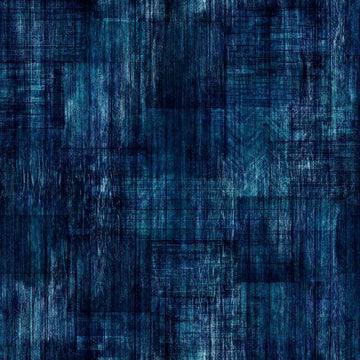 Into The Woods Texture Blender 30840 Navy N - - QT Fabrics - Lines Shabby Rustic - Quilting Cotton Fabric
