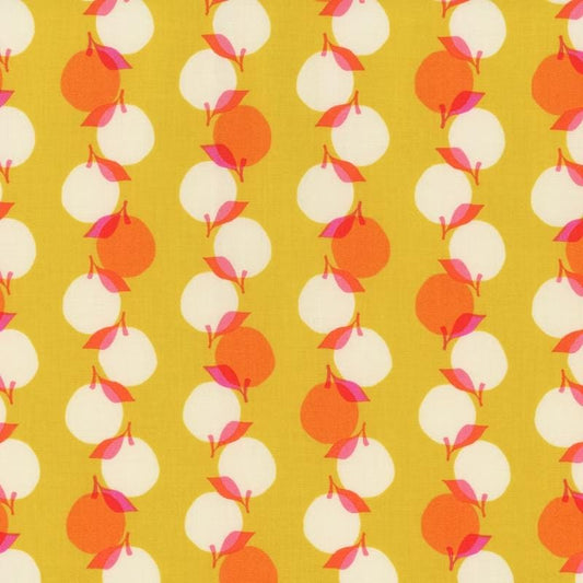 SALE Juicy Fruit Stripe RS0090 Golden Hour - Moda Fabrics - Novelty Peaches Oranges - Quilting Cotton Fabric