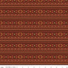 Back of the Chutes Stripe C10131 Rust - Riley Blake Designs - Geometric Lines Squares Diamonds - Quilting Cotton Fabric