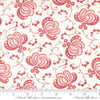 SALE Hollyhocks Roses Bloom 3051 Jasmine Rose - Moda Fabrics - Blossoms Leaves Flowers - Quilting Cotton Fabric