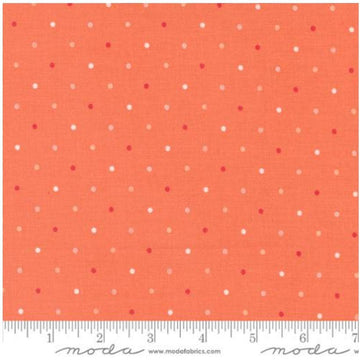 SALE Magic Dot 5230 Coral - Moda Fabrics - Polka Dots Dotted - Quilting Cotton Fabric