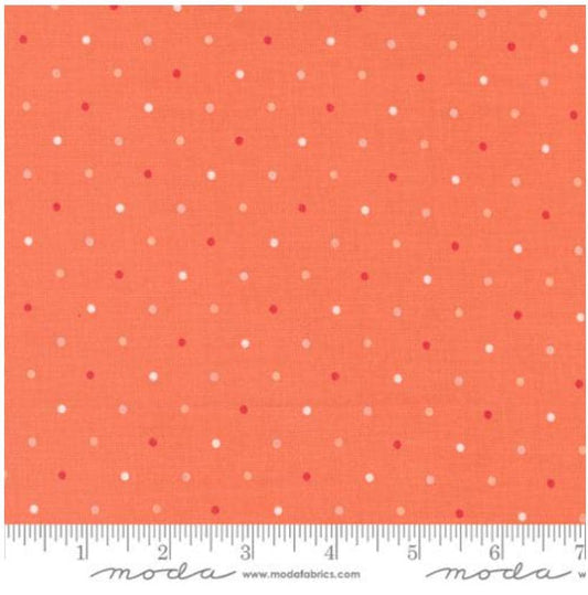 SALE Magic Dot 5230 Coral - Moda Fabrics - Polka Dots Dotted - Quilting Cotton Fabric