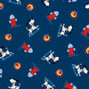 CLEARANCE Ladder Co. 1 Fireman's Friend DC10585 Navy by Michael Miller - Ladder Company One Dalmations Dogs - Quilting Cotton Fabric