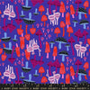 Hello Alice Mushroom RS2124 Blacklight - Moda Fabrics - Nature Outdoors Fungi Plant - Ru- Star - Quilting Cotton Fabric