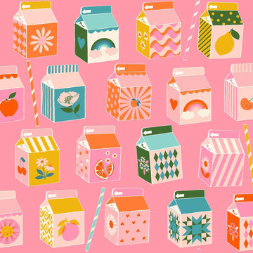 14" End of Bolt - DEAL Juicy Boxes RS0086 Sorbet - Moda Fabrics - Novelty Floral - Quilting Cotton Fabric