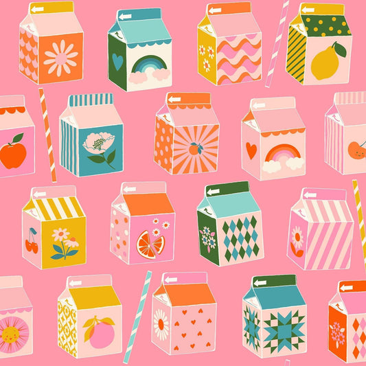 14" End of Bolt - DEAL Juicy Boxes RS0086 Sorbet - Moda Fabrics - Novelty Floral - Quilting Cotton Fabric