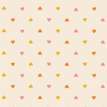 14" End of Bolt - Juicy Hearts RS0091 Multi - Moda Fabrics - Novelty Retro Heart - Quilting Cotton Fabric