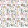 Image of A Spoonful of Sugar Storybook Cloud quilting cotton fabric by Jennifer Long for Riley Blake Designs. Features words on a white background. Cute Little Fabric Shop