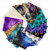 SALE Feline Fantasia Fat Quarter Bundle 12-Piece - QT Fabrics -  Precut - Cats Kittens Swirl Marble - Quilting Cotton Fabric