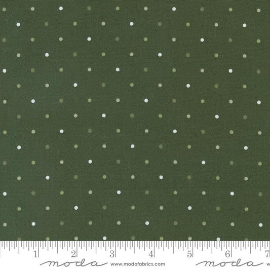 SALE Magic Dot 5230 Forest - Moda Fabrics - Polka Dots Dotted - Quilting Cotton Fabric