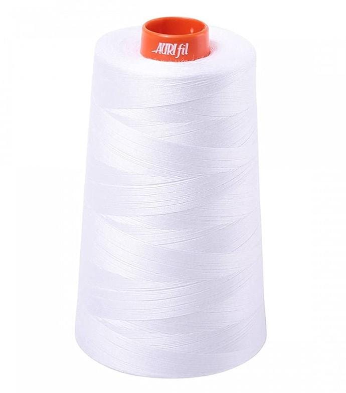 Aurifil 100% Cotton White Thread AU2024 - 50 Weight - 1422 Yards - Quilting Sewing