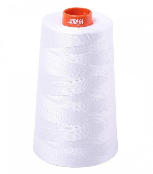 Aurifil 100% Cotton White Thread AU2024 - 50 Weight - 1422 Yards - Quilting Sewing