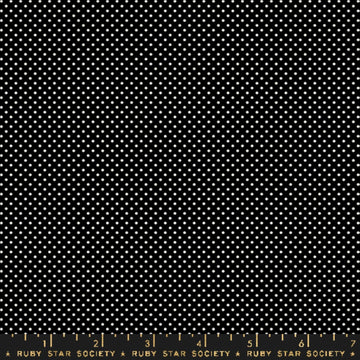 19" End of Bolt - Ooh Lucky Lucky Dots RS4102 Black - Moda Fabrics - Mini Dot Ditsy - Ruby Star Society - Quilting Cotton Fabric