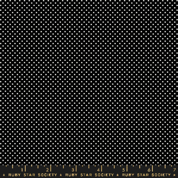 Ooh Lucky Lucky Dots RS4102 Black - Moda Fabrics - Mini Dot Ditsy - Ruby Star Society - Quilting Cotton Fabric