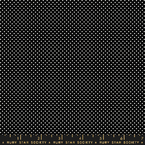 Ooh Lucky Lucky Dots RS4102 Black - Moda Fabrics - Mini Dot Ditsy - Ruby Star Society - Quilting Cotton Fabric