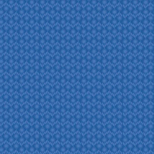 Bee Beary Happy Tonal Flower Blender 31678 Blue B - QT Fabrics - Floral Leaf Leaves Petals - Quilting Cotton Fabric