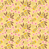 SALE Bee Beary Happy Honey Jars 31675 Banana S - QT Fabrics - Bees Flowers Wings Hexagons Blossoms - Quilting Cotton Fabric