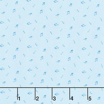 17" End of Bolt - SALE Woodland Musicians Tone on Tone DC9018 Breeze by Michael Miller - Light Blue Notes Music  - Quilting Cotton Fabric