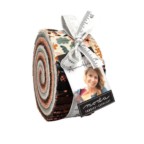 Acorn Hollow 2.5-Inch Jelly Roll Rolie Polie 40 pieces  - Moda Fabrics - Floral Flowers - Precut Bundle - Quilting Cotton Fabric