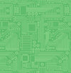 SALE Stem Squad Circuit Board DC9722 Green - Michael Miller - STEM Science Technology Engineering Mathematics - Quilting Cotton Fabric
