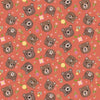 Bee Beary Happy Bear Faces 31677 Dark Coral C - QT Fabrics - Flowers Bees Petals - Quilting Cotton Fabric