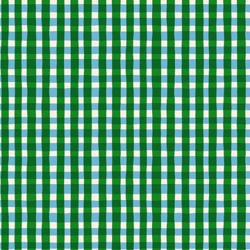 Egg & Friends Tablecloth RS3096 Verdant - Moda Fabrics - Checkers Plaid - Ru- Star Society - Quilting Cotton Fabric