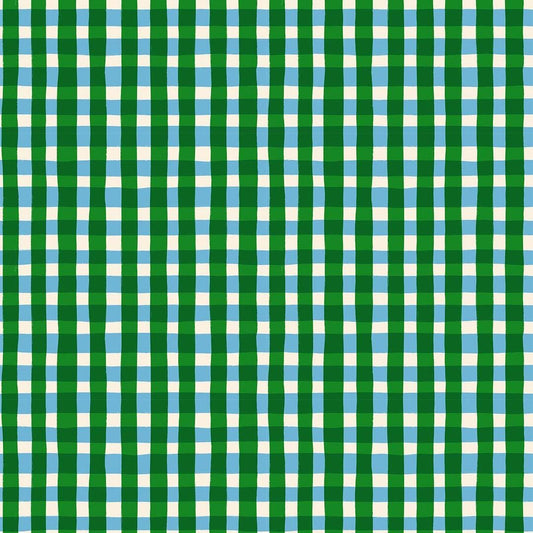 Egg & Friends Tablecloth RS3096 Verdant - Moda Fabrics - Checkers Plaid - Ru- Star Society - Quilting Cotton Fabric