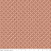 Image of Ambleside Peels Dusty Rose quilting cotton fabric by Amanda Niederhauser for Riley Blake Designs. Features a geometric design on an orange background. Cute Little Fabric Shop