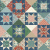 Ambleside Cheater Print Multi Blue Cream Pink Printed Block Fabric - C17117 - Riley Blake Quilting Cotton Fabric
