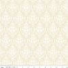 Image of Ambleside Damask Cream quilting cotton fabric by Amanda Niederhauser for Riley Blake Designs. Features flowers on a cream background. Cute Little Fabric Shop