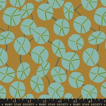 SALE Calathea Pilea RS5188 Suede - Moda Fabrics - Chinese Money Plant Leaf Leaves - Ru- Star - Quilting Cotton Fabric