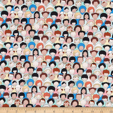 Wonderful World Children of the World DH9374 Multi by Michael Miller Fabrics - Images of Children - Quilting Cotton Fabric