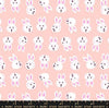 Hello Alice Rabbit RS2125 Vintage Pink - Moda Fabrics - Bunny Bunnies White Rabbit - Ru- Star - Quilting Cotton Fabric