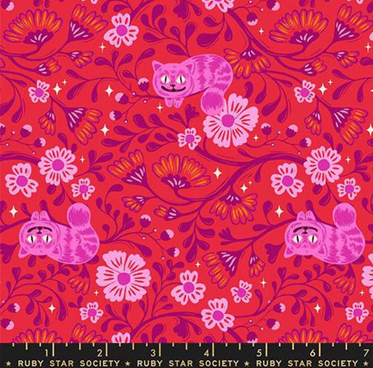 Hello Alice Cheshire RS2123 Ru- - Moda Fabrics - Floral Flowers Leaf Leaves - Ru- Star - Quilting Cotton Fabric